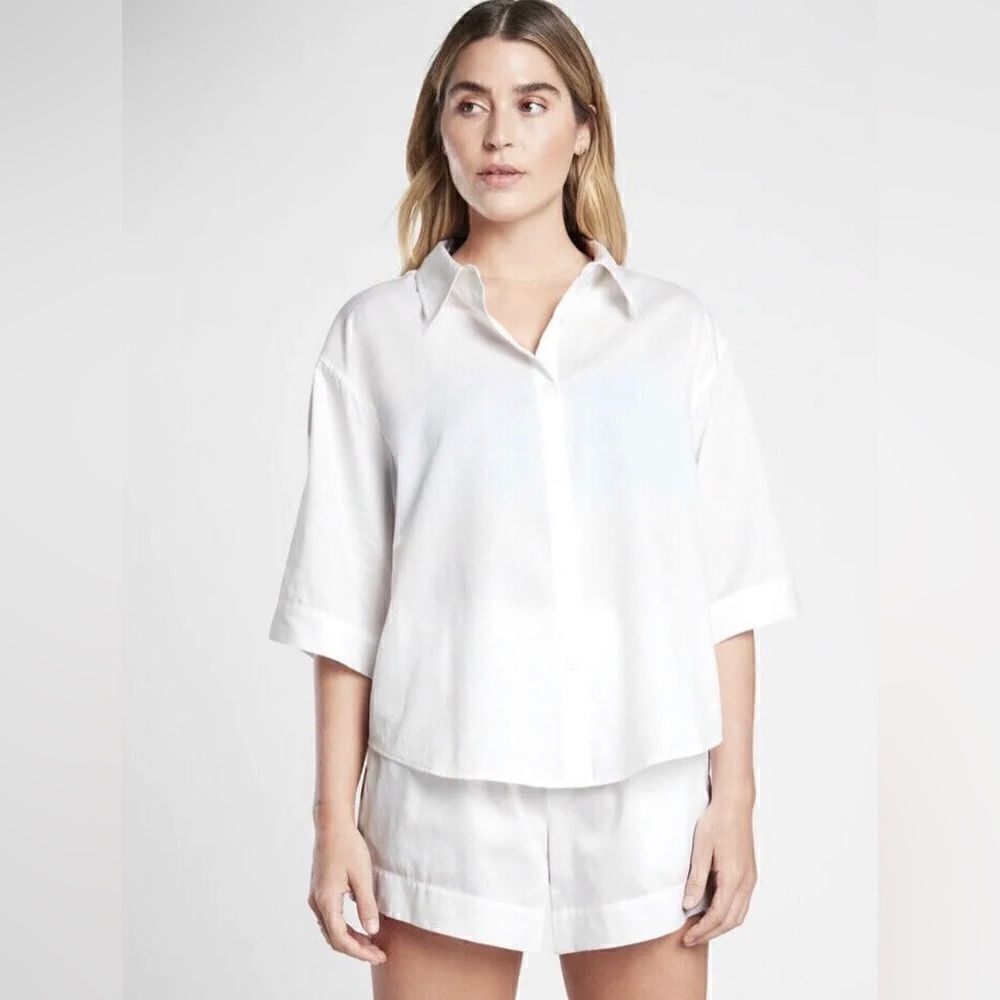 Athleta Oversized Woven Top 